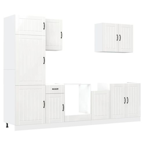 Комплект кухненски шкафове от 7 части Lucca, инженерно дърво