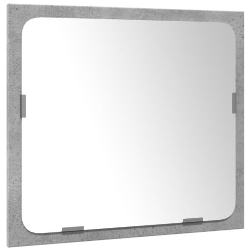 Комплект мебели за баня от 3 части бетонно сив инженерно дърво