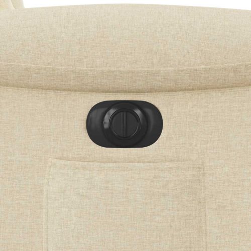 Електрически стол реклайнер , кремав, текстил