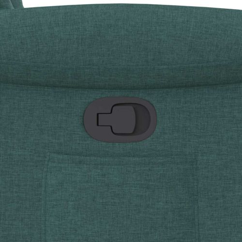 Изправящ реклайнер стол, тъмнозелен, текстил