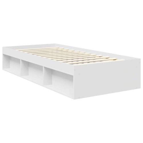 Рамка за легло с таблото Бяло 90 x 200 cm Инженерно дърво