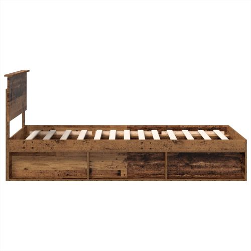 Рамка за легло Старо дърво 90 x 200 cm Инженерно дърво