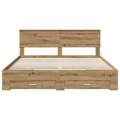 Рамка за легло с таблото Дъб 180 x 200 cm Инженерно дърво