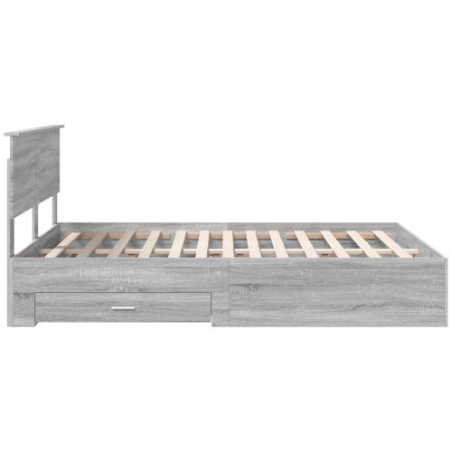 Рамка за легло Сив Сонома 160 x 200 cm Инженерно дърво