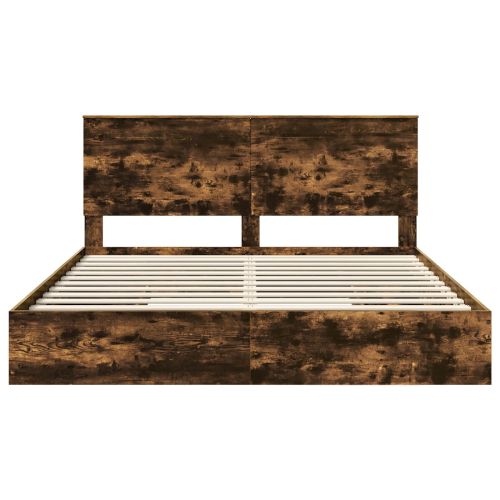 Легло с място за съхранение с таблото Димян дъб 180 x 200 cm