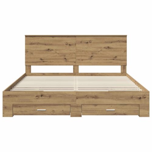 Рамка за легло с таблото Дъб 180 x 200 cm Инженерно дърво