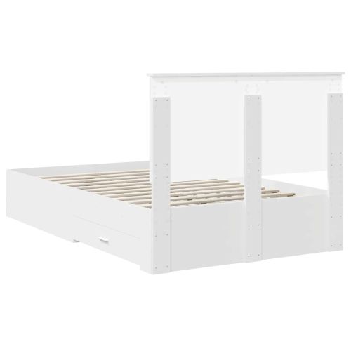 Рамка за легло с таблото Бяло 120 x 190 cm Инженерно дърво