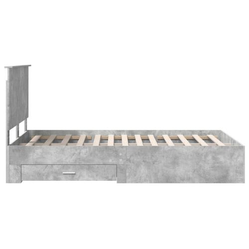 Рамка за легло Циментено сиво 120 x 190 cm Инженерно дърво