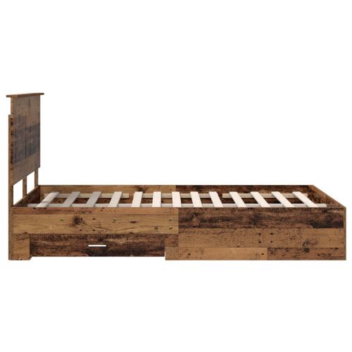Рамка за легло Старо дърво 120 x 190 cm Инженерно дърво