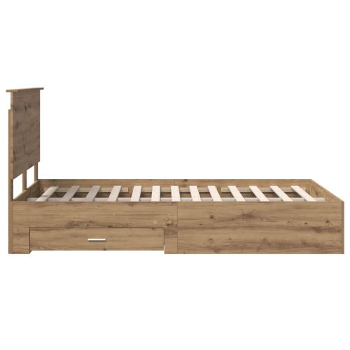 Рамка за легло с таблото Дъб 120 x 190 cm Инженерно дърво