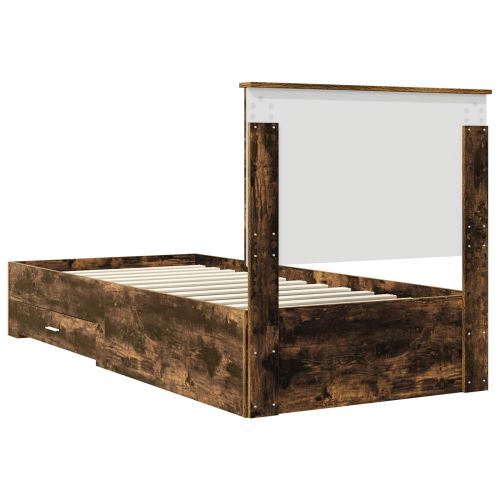 Рамка за легло с таблото Димян дъб 90 x 190 cm Инженерно дърво