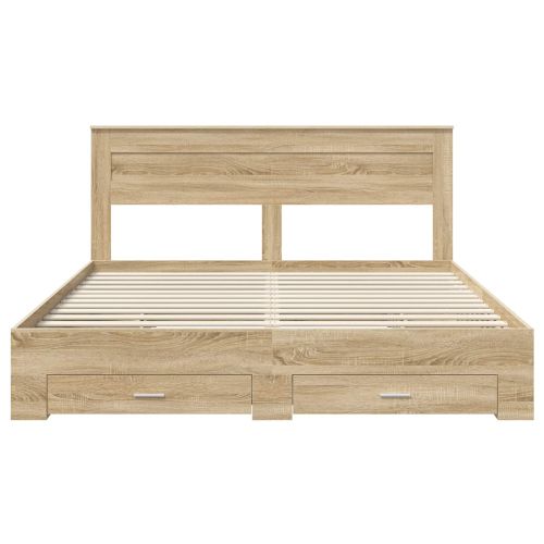 Рамка за легло с чекмедже с таблото Инженерно дърво