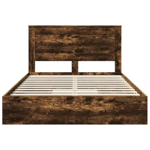 Легло с място за съхранение с таблото Димян дъб 160 x 200 cm