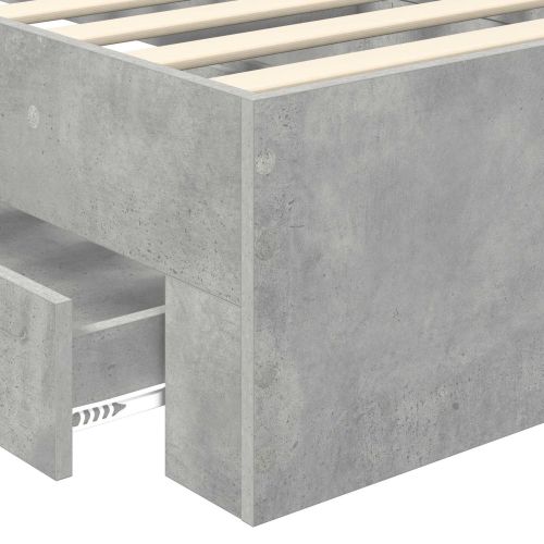 Рамка за легло Циментено сиво 90 x 200 cm Инженерно дърво