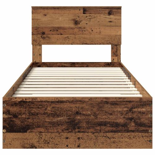 Рамка за легло Старо дърво 90 x 200 cm Инженерно дърво