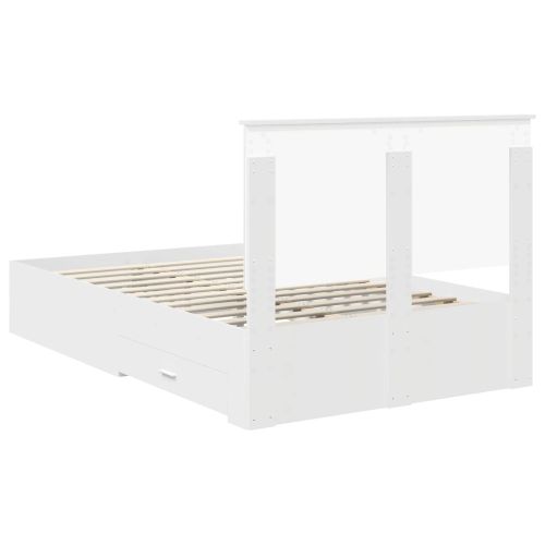 Рамка за легло с таблото Бяло 120 x 190 cm Инженерно дърво