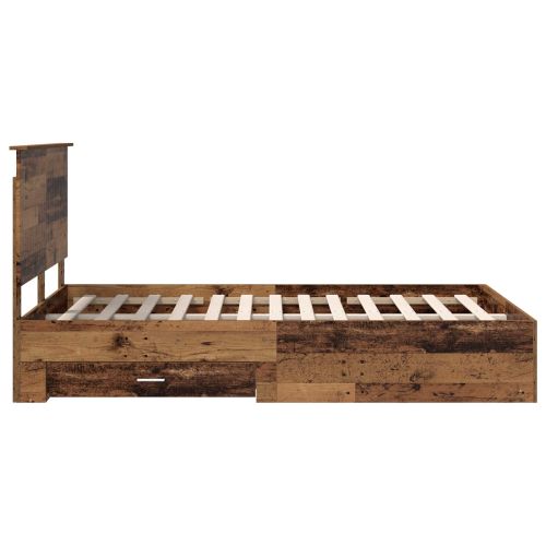 Рамка за легло Старо дърво 120 x 190 cm Инженерно дърво