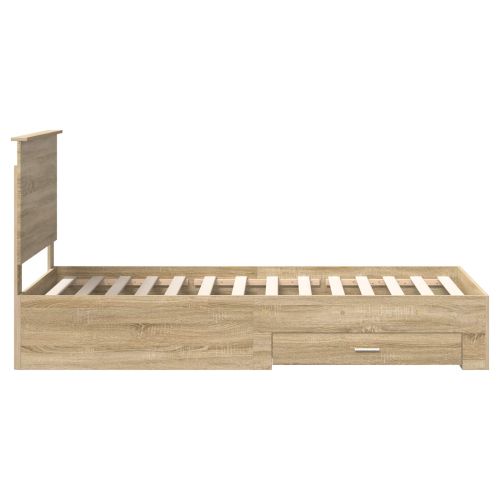 Рамка за легло с таблото Сонома дъб 90 x 190 cm Инженерно дърво