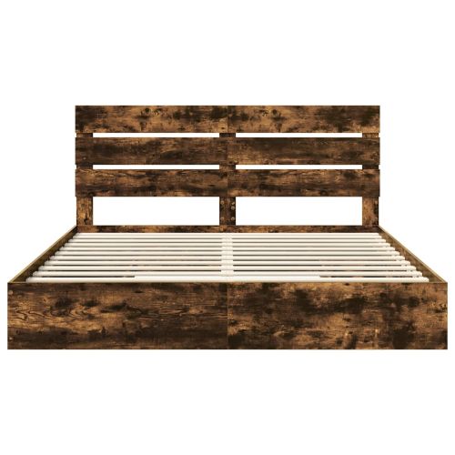 Легло с място за съхранение с таблото Димян дъб 180 x 200 cm