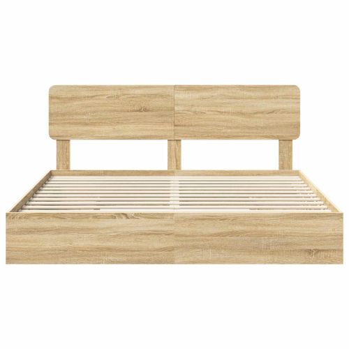 Легло с място за съхранение с таблото Сонома дъб 180 x 200 cm