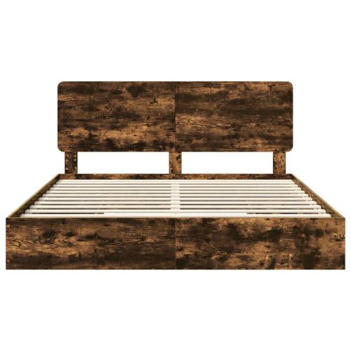 Легло с място за съхранение с таблото Димян дъб 180 x 200 cm