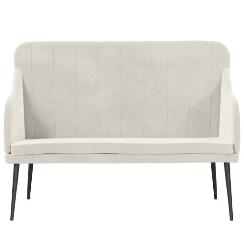 Пейка, кремава, 110x76x80 см, кадифе