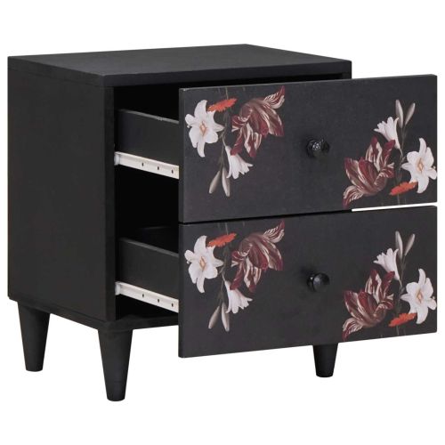 Нощно шкафче Кафяво 40 x 33,5 x 46 см Солидно мангово дърво