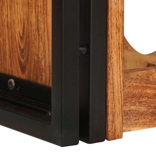 Винен рафт Кафяво 100 x 45 x 33 см Солидно акациево дърво