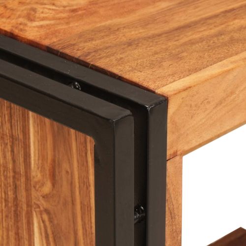 Винен рафт Кафяво 100 x 45 x 33 см Солидно акациево дърво