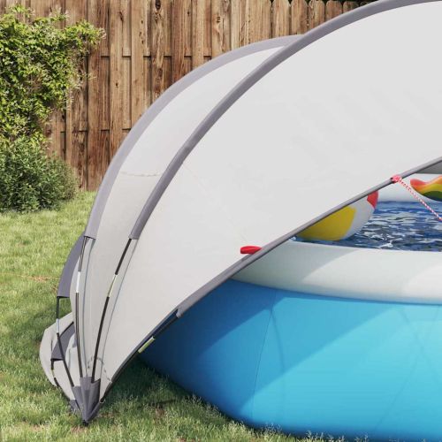 Купол за басейн Сив и оранжев 336 x 322 x 160 см