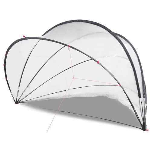 Купол за басейн Прозрачен 500 x 500 x 236 см ПВЦ