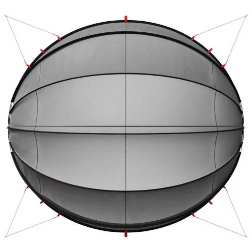 Купол за басейн Черно 546 x 516 x 250 см
