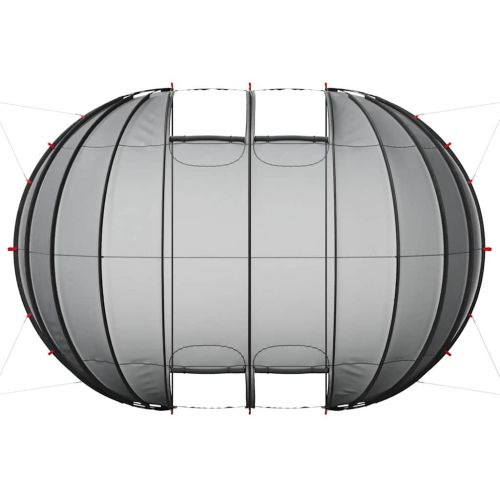 Дворен чадър полукола Прозрачен 538 x 440 x 204 см