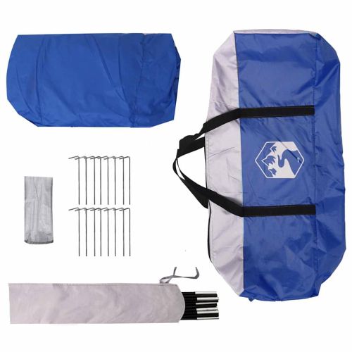 Дворен чадър полукола Синьо 640 x 432 x 205 см