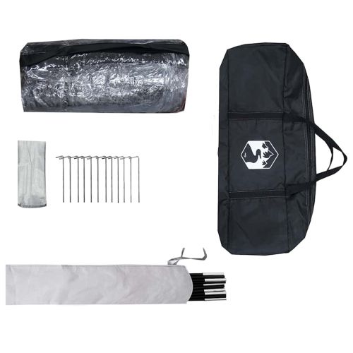 Дворен чадър полукола Прозрачен 640 x 432 x 205 см ПВЦ