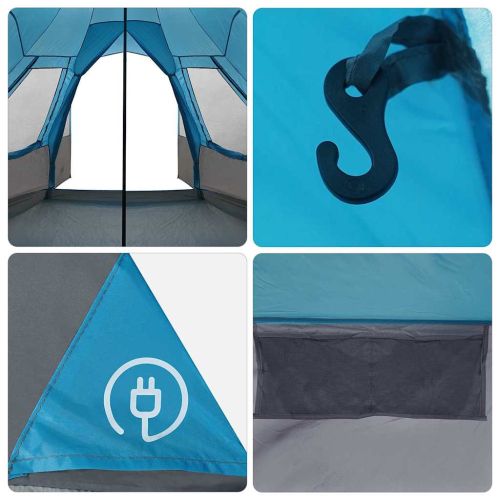 Палатка тип ти пи с покрив Синьо 720 x 465 x 295 см