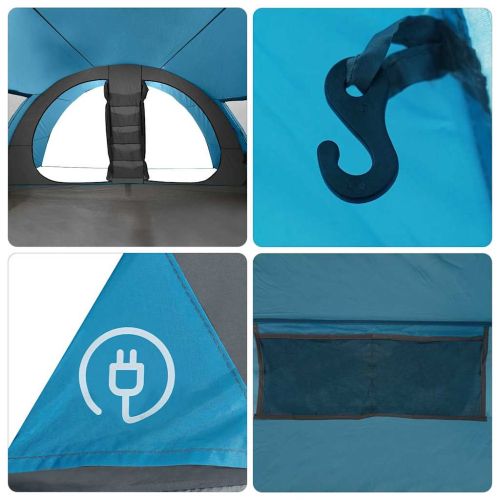 Тунелна палатка с покрив Синьо 710 x 460 x 245 см