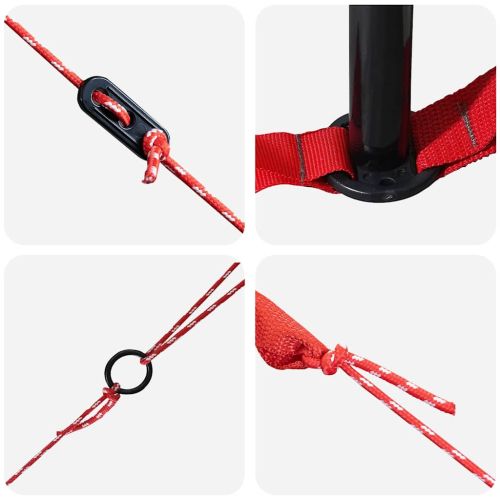 Палатка тип ти пи с покрив Зелен и бял 490 x 410 x 210 см