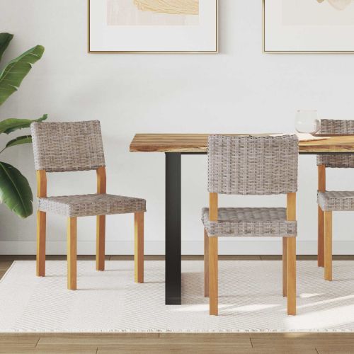 Трапезен стол 2 pcs Кубу сив 46 x 55 x 84 см Кубу Ратан