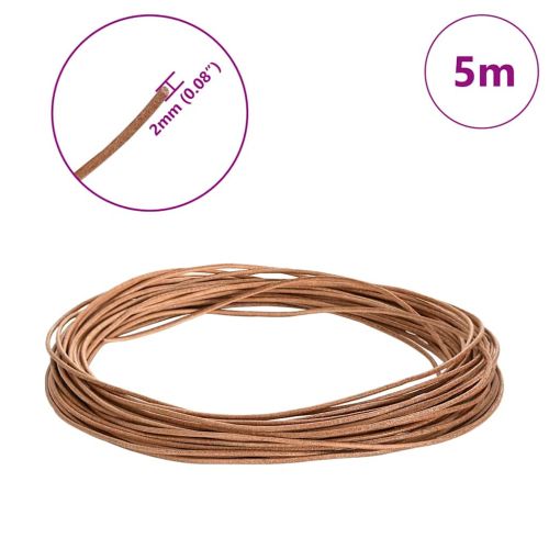 Кожена връв Кафяво Ø2 мм x 5 м Кожа