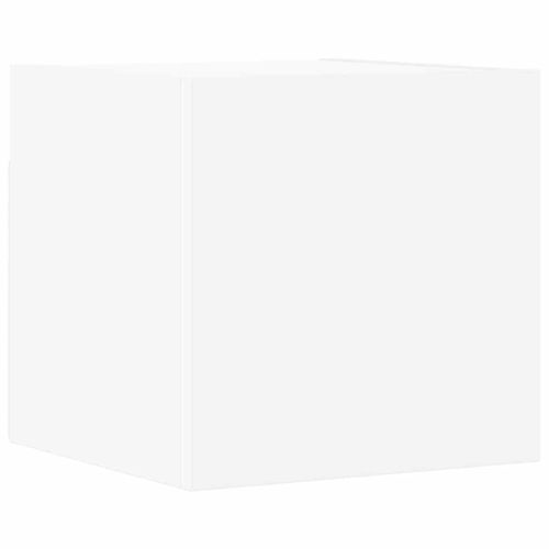 Комплект ТВ шкафове от 7 части, бял, инженерно дърво