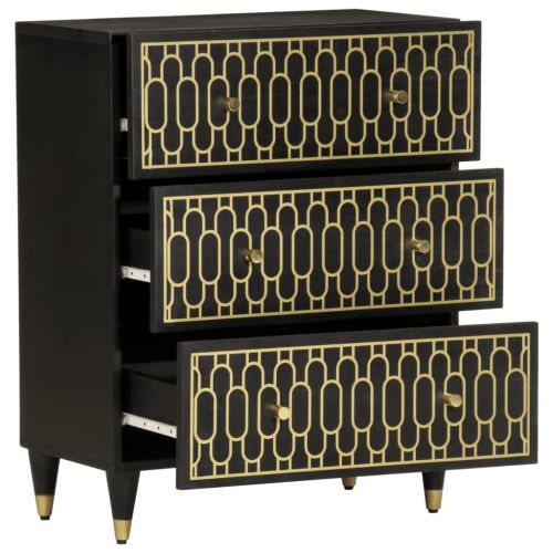 Странични шкафове 2 бр 60x33x75 см манго масивно дърво