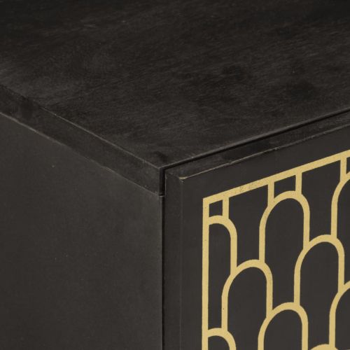 Комплект мебели за баня, 4 части, масивна мангова дървесина