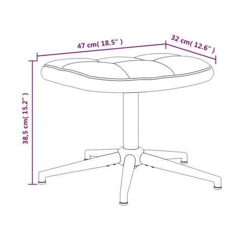 Релаксиращ стол с табуретка, син, кадифе