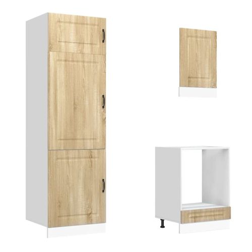 Комплект кухненски шкафове от 7 части Kalmar, инженерно дърво