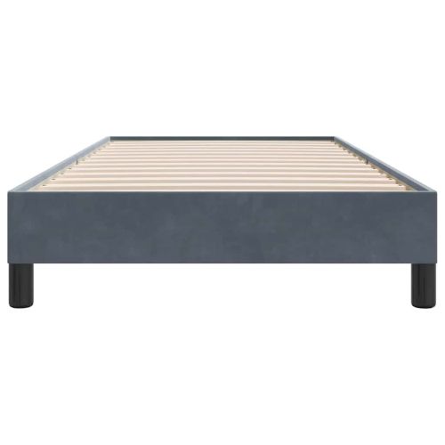 Box Spring Легло без матрак Тъмно сиво 90x210 cm Кадифе