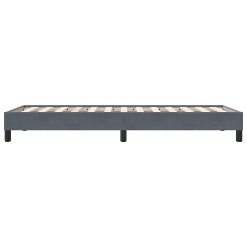 Box Spring Легло без матрак Тъмно сиво 90x210 cm Кадифе