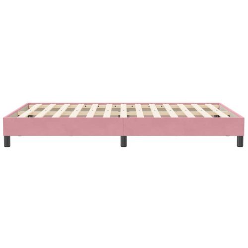 Box Spring легло без матрак розово 120x210 cm кадифе