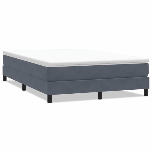 Box Spring Легло без матрак Тъмно сиво 160x210 cm Кадифе