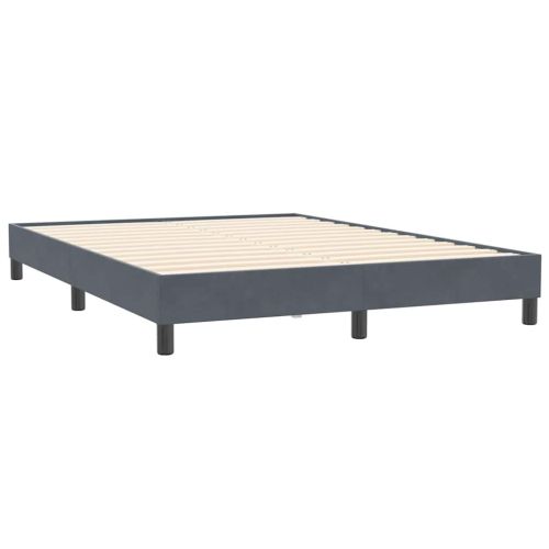 Box Spring Легло без матрак Тъмно сиво 160x210 cm Кадифе